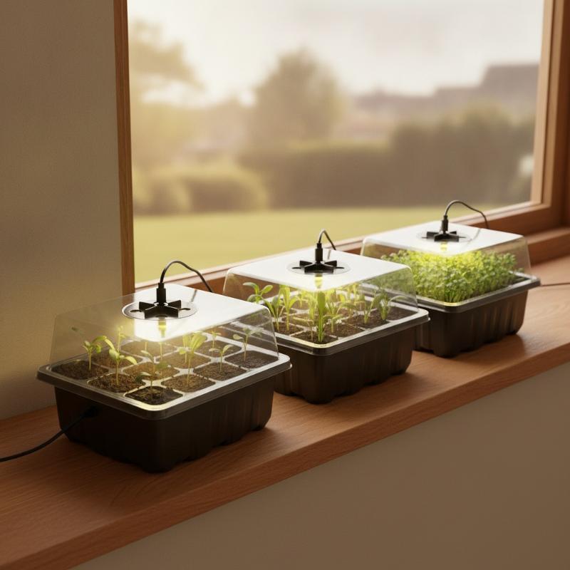 Seed Starter Tray - 6/12구획 가정용 씨앗 발아 트레이, 식물