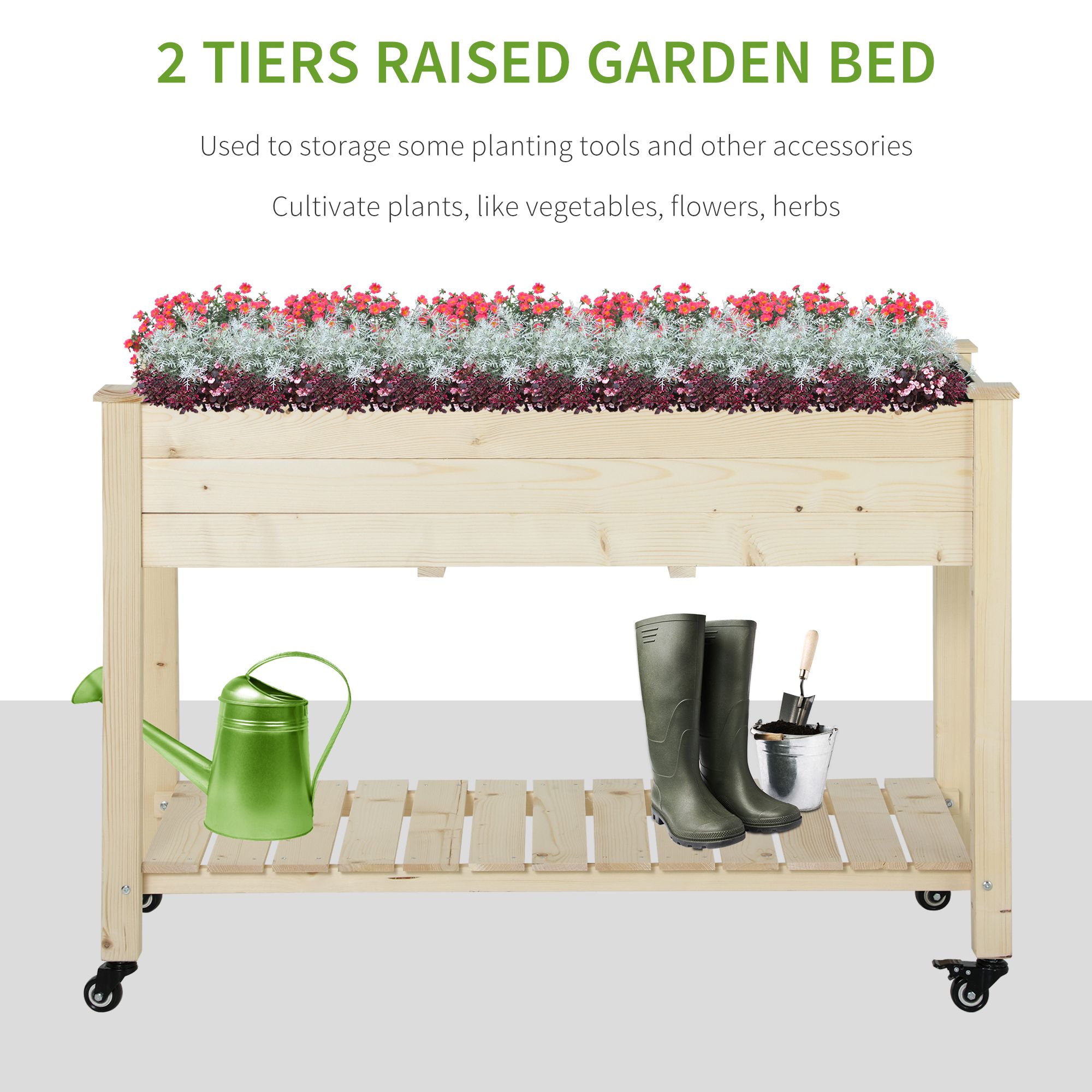 바퀴가 달린 실내외 겸용 높이 조절 화단 (부직포 가방 - Raised Garden Bed 리뷰 및 가격