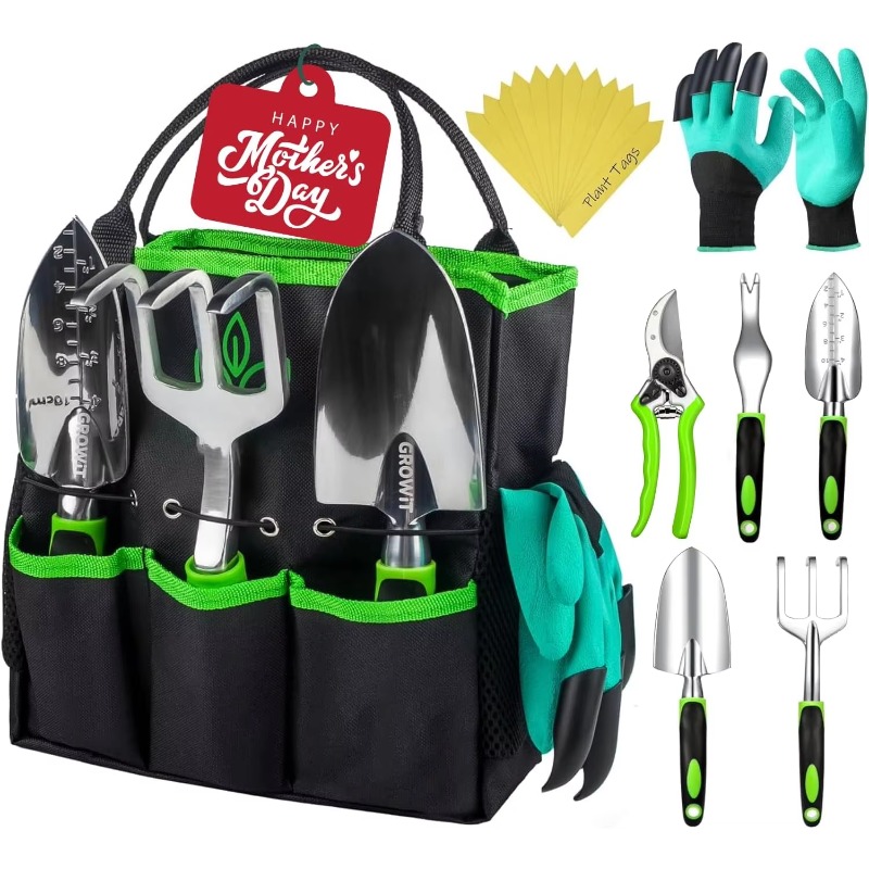 9종 인체공학적 정원 도구 세트, 전정가위, 삽, 갈퀴 - Trowel Garden Tools 리뷰 및 가격
