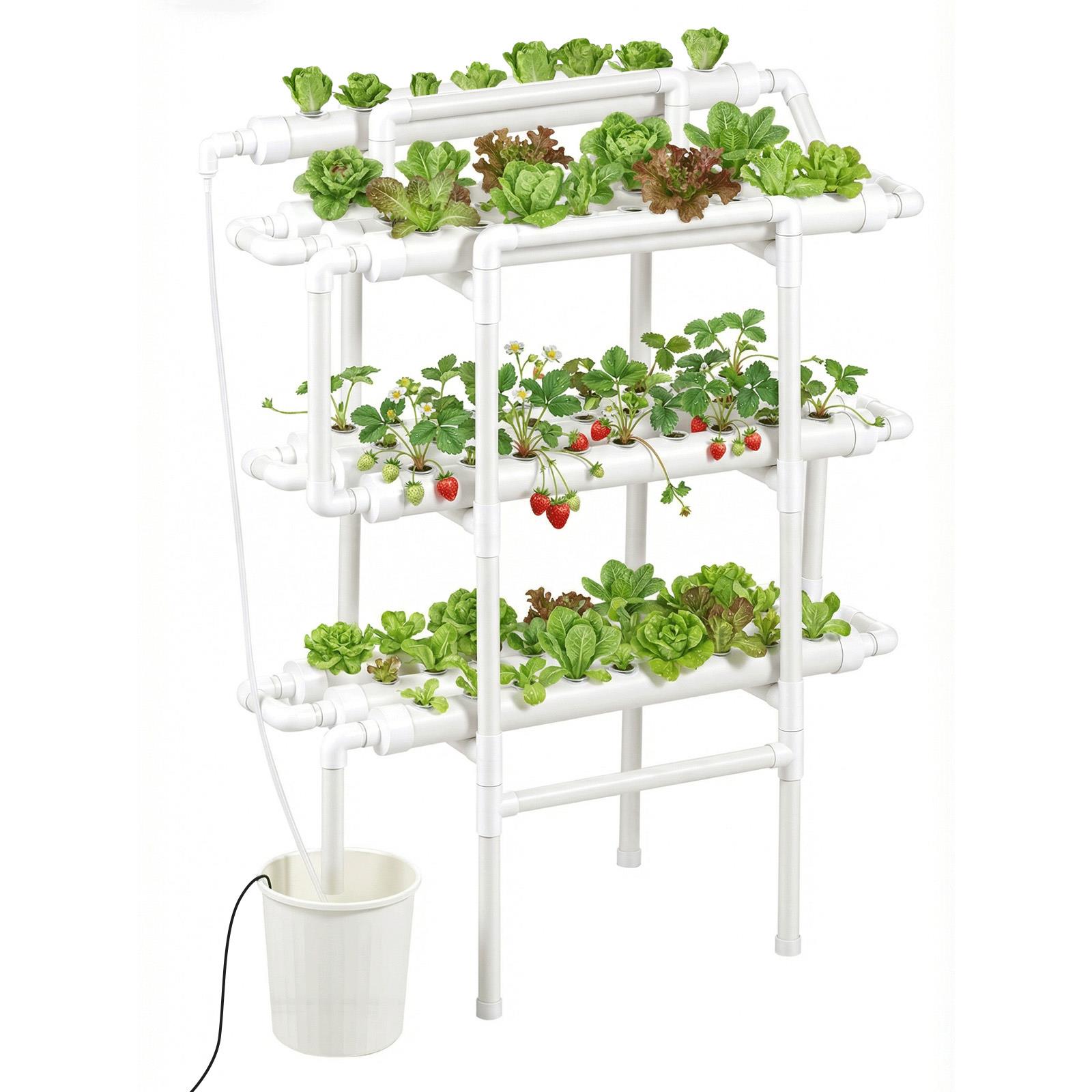 3단 구조의 90개 사이트 수경 재배 시스템 키트. 타 - Indoor Herb Garden 리뷰 및 가격