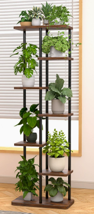 다층형 금속-목재 플랜트 스탠드, 실내 코너용 꽃꽂이  - Plant Pot 리뷰 및 가격