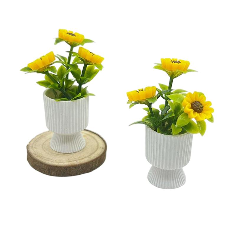 { # 미니어처 해바라기 화분 장식, 1/12 크기의  - Plant Pot 리뷰 및 가격
