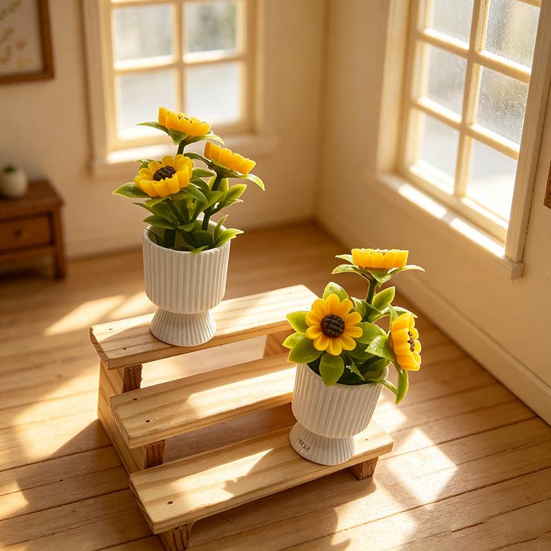 { # 미니어처 해바라기 화분 장식, 1/12 크기의  - Plant Pot 리뷰 및 가격