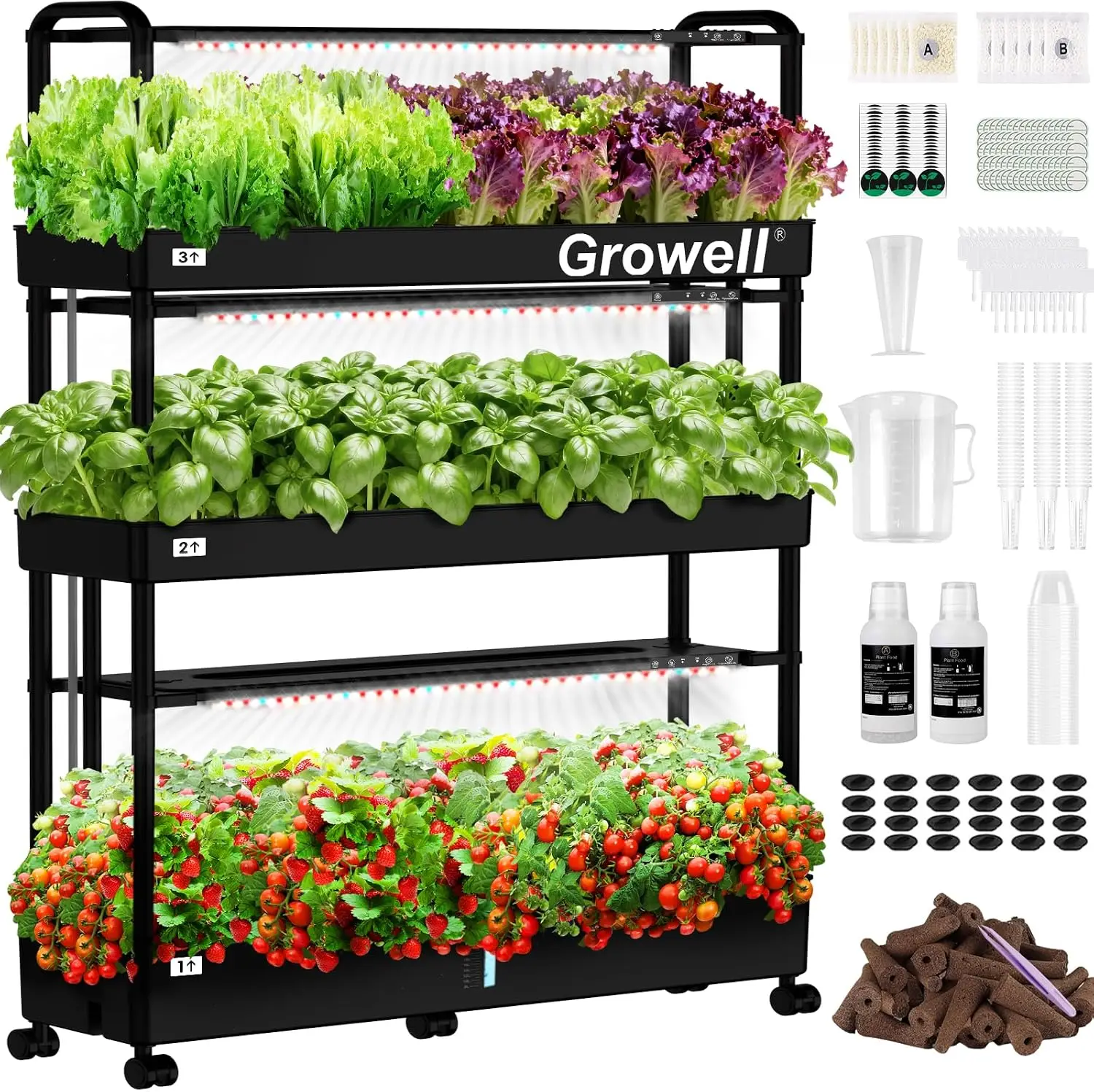 대형 수경재배 시스템 키트, 90개의 화분이 있는 수직 - Indoor Herb Garden 리뷰 및 가격